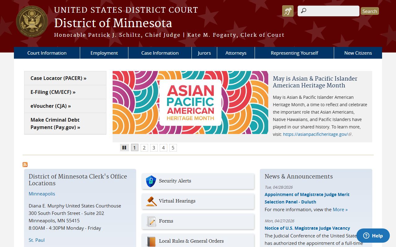 U.S. District Court for the District of Minnesota